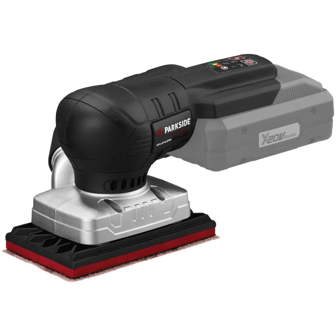 PARKSIDE PERFORMANCE® Akku-Schleifgerät, 20 V Akku-Schwingschleifer PAMSP 20-Li A1, ohne Akku und Ladegerät - B-Ware neuwertig