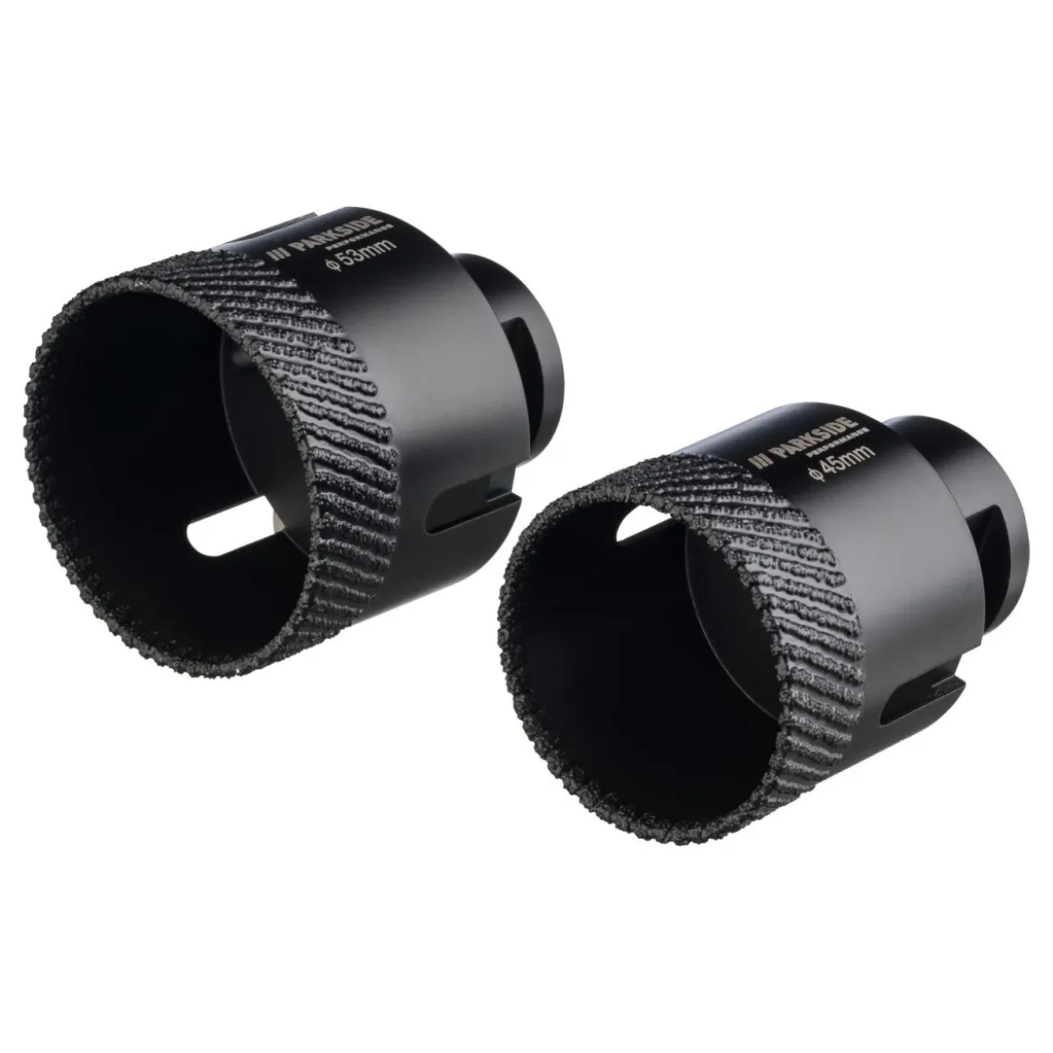 PARKSIDE PERFORMANCE® Diamant-Bohrkronen / Diamant-Bohrkrone, 5 Stück / 4 Stück / 2 Stück / 1 Stück (ø 45, 53 mm) - B-Ware neuwertig