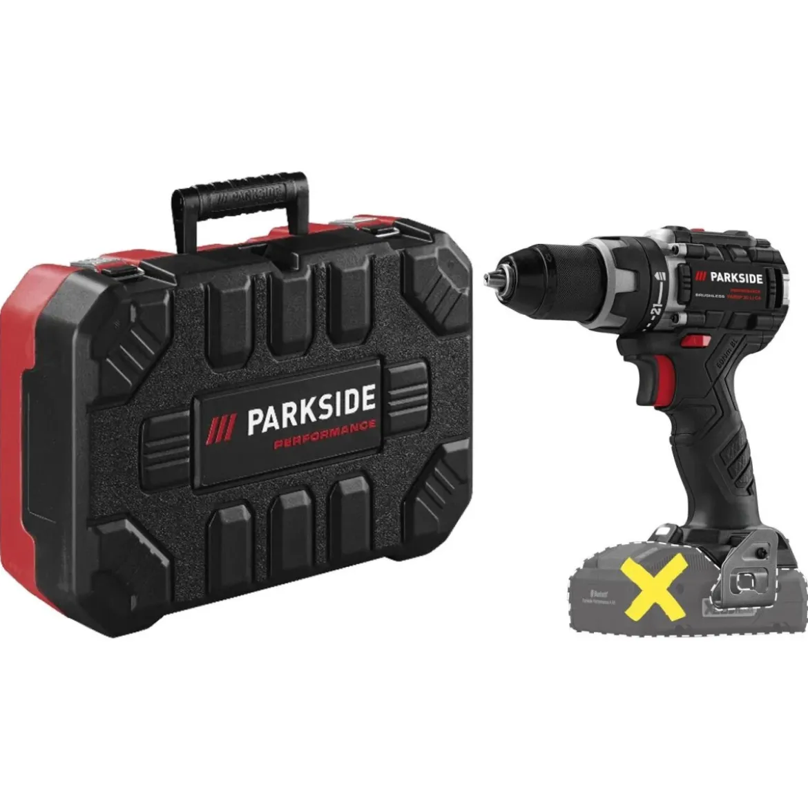 PARKSIDE PERFORMANCE® 20 V Akku-Bohrschrauber PABSP 20 Li C4, ohne Akku – ohne Ladegerät - B-Ware sehr gut