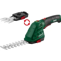 PARKSIDE® 4 V 2-in-1 Akku-Gras- und Strauchschere »PGSA 4 D5«, mit 180° drehbarem Softgriff - B-Ware