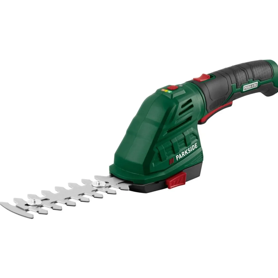 PARKSIDE® 4 V 2-in-1 Akku-Gras- und Strauchschere »PGSA 4 D5«, mit 180° drehbarem Softgriff - B-Ware