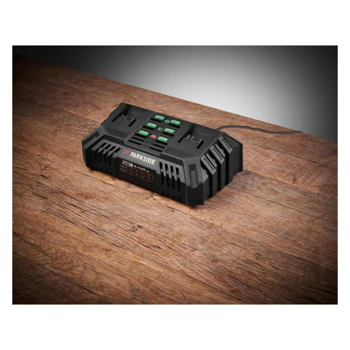 PARKSIDE® 20 V / 2 x 4,5 A Akku-Doppelladegerät PDSLG 20 B1, ohne Akku - B-Ware