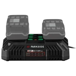 PARKSIDE® 20 V / 2 x 4,5 A Akku-Doppelladegerät PDSLG 20 B1, ohne Akku - B-Ware