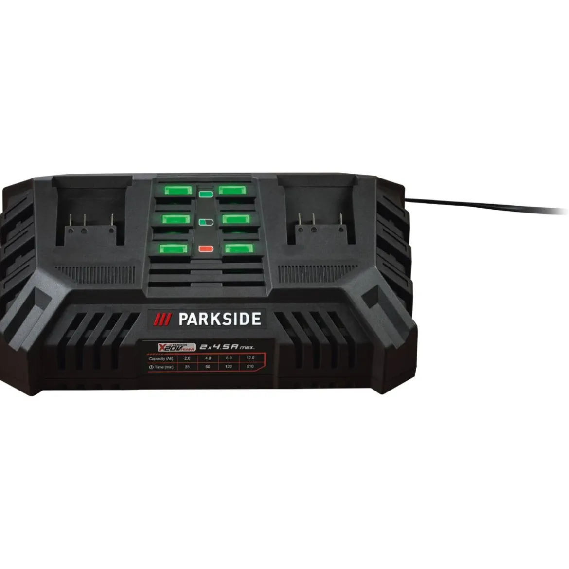 PARKSIDE® 20 V / 2 x 4,5 A Akku-Doppelladegerät »PDSLG 20 B1«, ohne Akku - B-Ware sehr gut