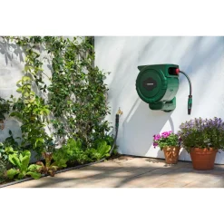 PARKSIDE® Wand-Schlauchaufroller, 25 m, grün - B-Ware gut