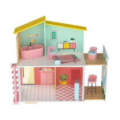 PLAYTIVE Holz Fashion Doll Puppenhaus, 8-teilig - B-Ware sehr gut