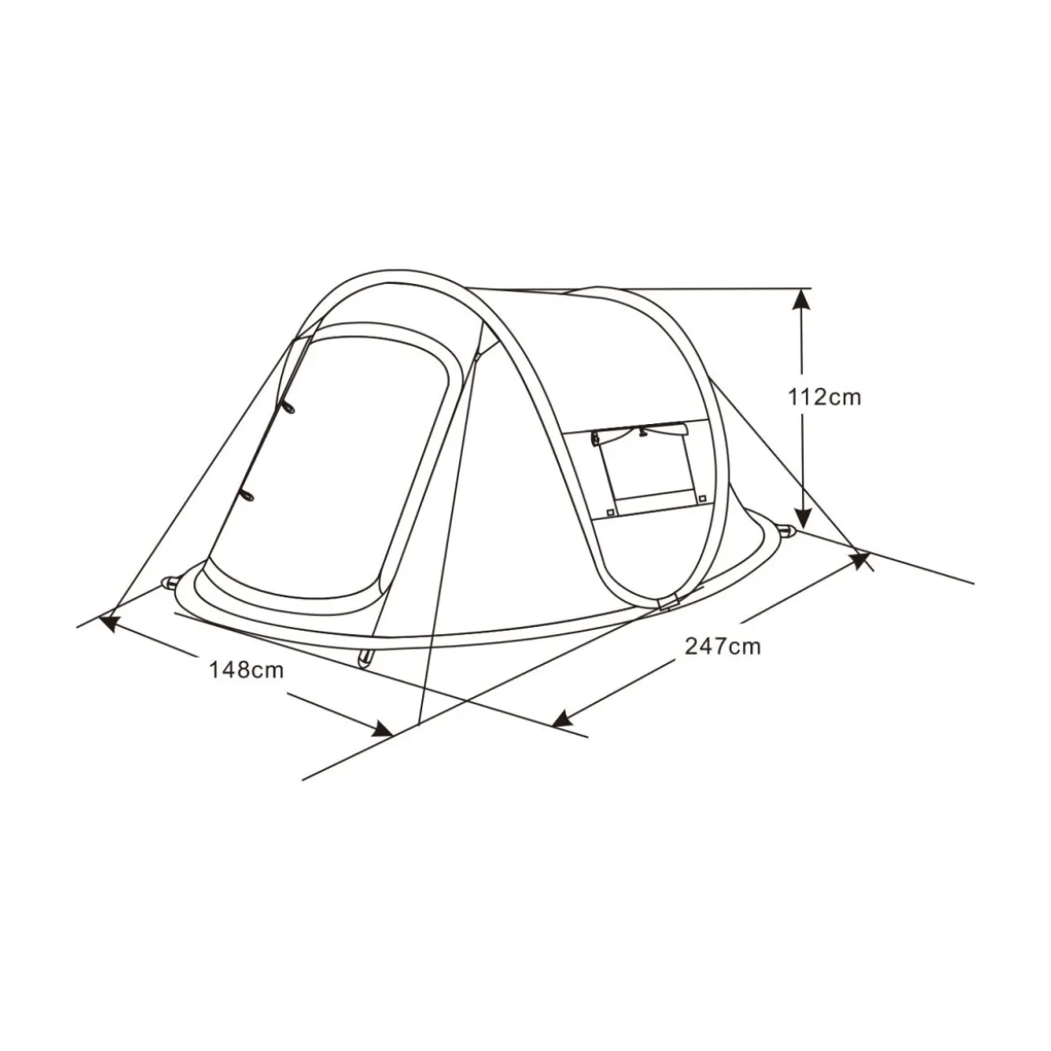 Pop-up-Campingzelt für 2 Personen - B-Ware