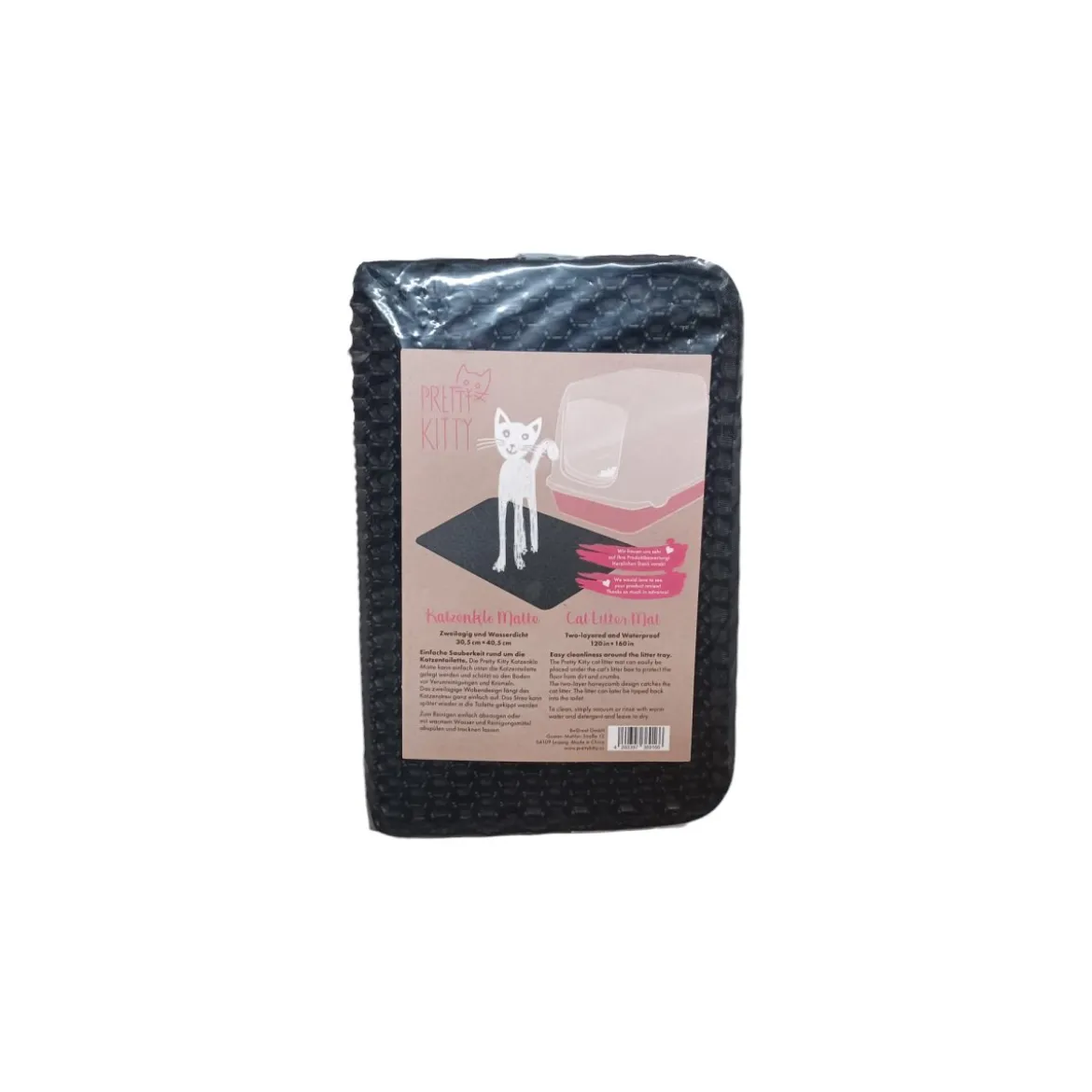 Pretty Kitty Katzenklo-Matte, 30,5 x 40,5 cm, schwarz - B-Ware sehr gut