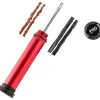 PRO BIKE TOOL Tubeless Fahrradreifen-Reparaturset - Lenkereinsatz - für MTB- und Rennradreifen, rot - B-Ware neuwertig