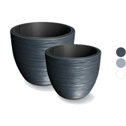 Prosperplast Blumentopf »FURU«, mit gerippter Struktur, rund - B-Ware