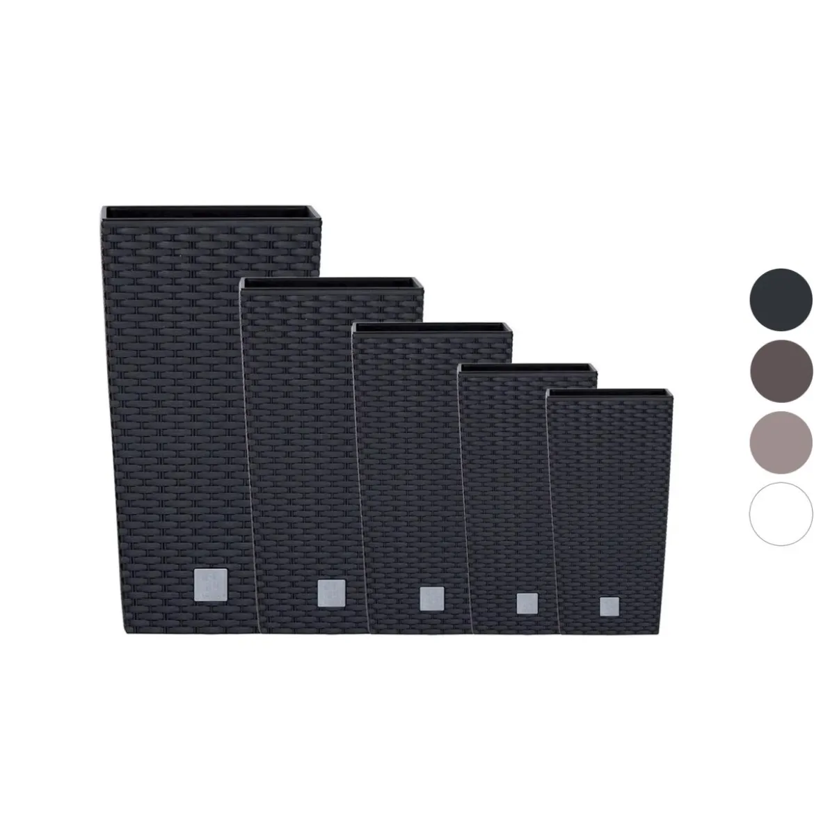 Prosperplast Blumentopf »Rato Square«, mit Pflanzeinsatz, Optik Rattangeflecht - B-Ware