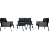 Quadrato Outdoor Loungeset »Textilen«, 5-teilig, aus witterungsbeständigen Material - B-Ware