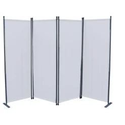 Raumteiler Trennwand Sichtschutz 4 tlg weiss Paravent Grasekamp - B-Ware sehr gut