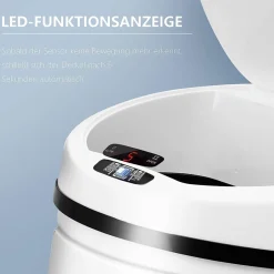 Ribelli Automatik-Mülleimer, mit Sensor, 50L, weiß - B-Ware Transportschaden Kosmetisch
