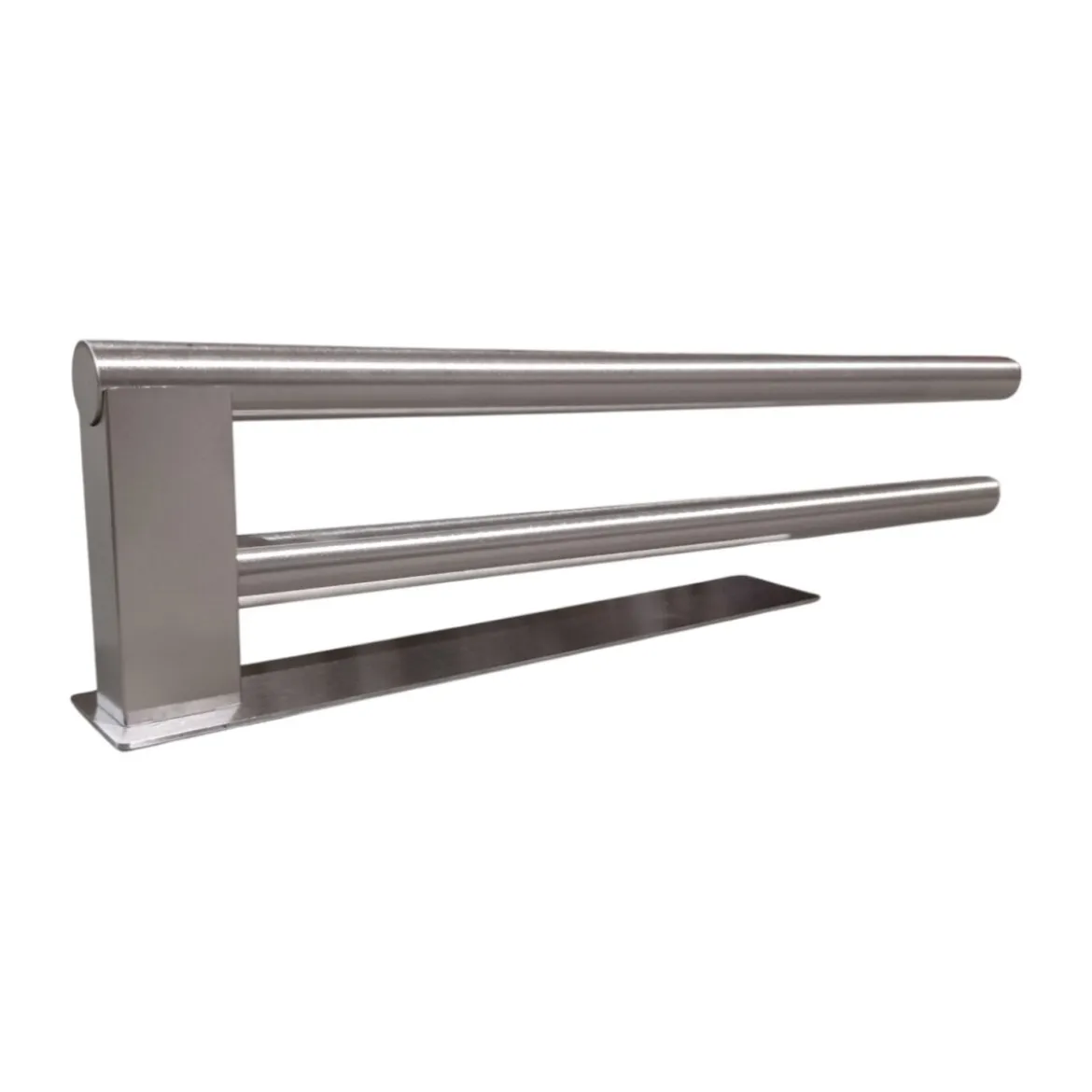 Ribelli Doppelarm-Handtuchhalter, silber - B-Ware