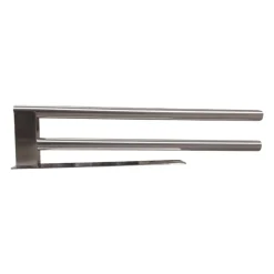 Ribelli Doppelarm-Handtuchhalter, silber - B-Ware
