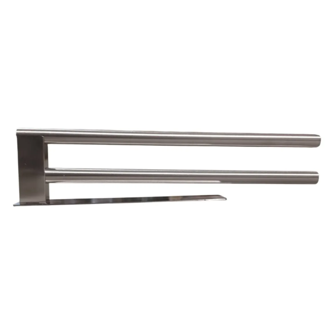 Ribelli Doppelarm-Handtuchhalter, silber - B-Ware