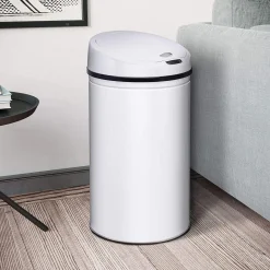 Ribelli Edelstahl Mülleimer - Abfalleimer mit Sensor - automatisches Öffnen und Schließen 60L weiß - B-Ware Transportschaden Kosmetisch