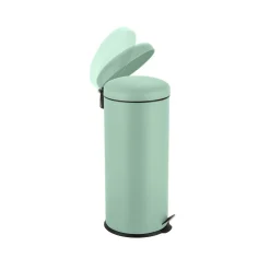 Ribelli Edelstahl-Treteimer, rund, 30 L, mint - B-Ware neuwertig