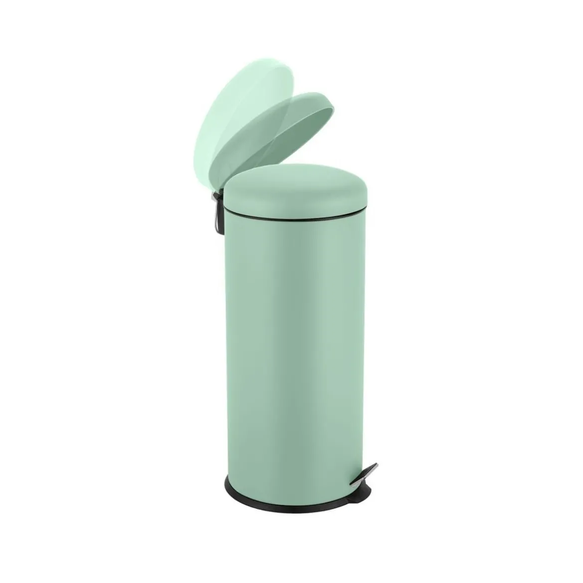 Ribelli Edelstahl-Treteimer, rund, 30 L, mint - B-Ware neuwertig
