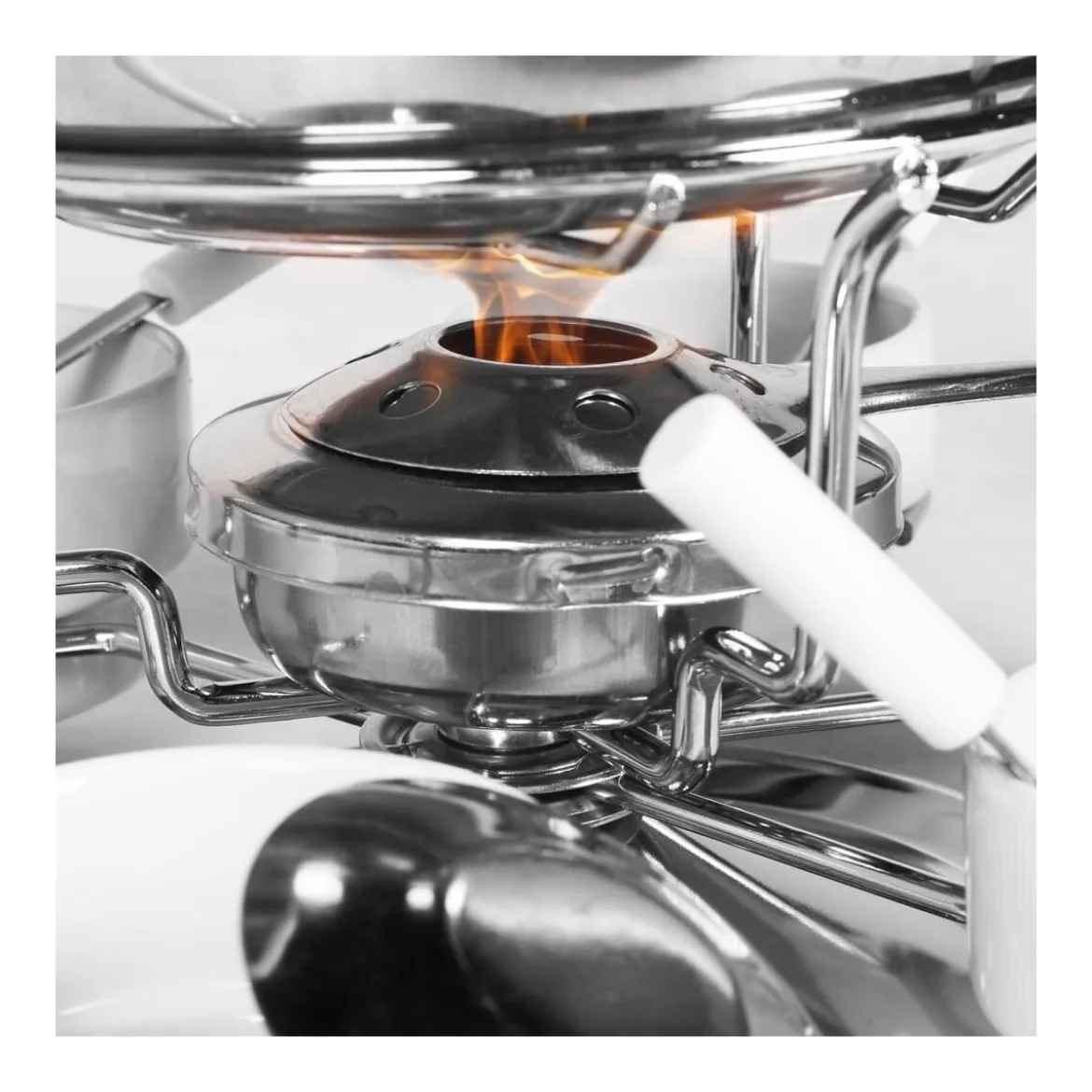 Ribelli Fondue SET 28 PCS Fondueset, Edelstahl, 16 cm Durchmesser - B-Ware