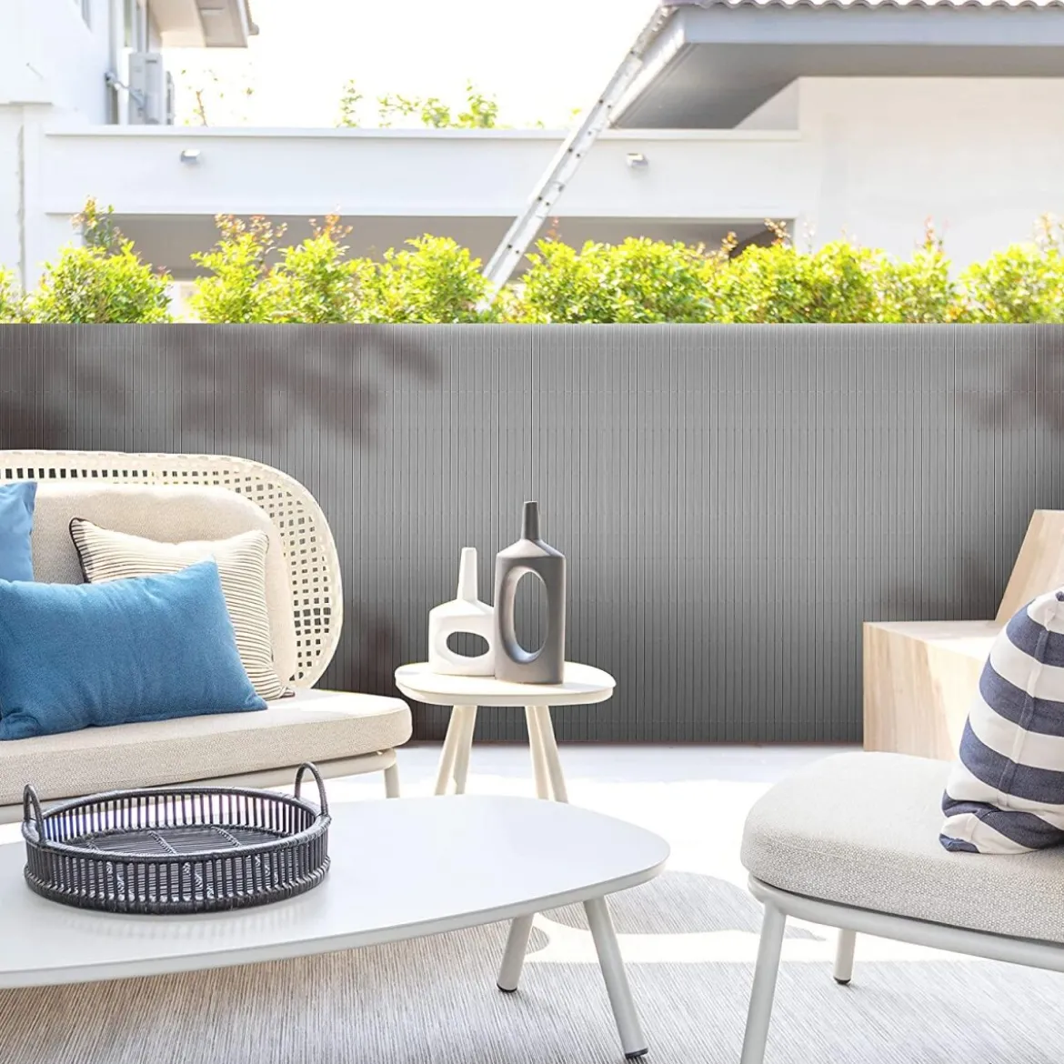 Ribelli® Sichtschutzmatte, aus PVC, 120 x 300 cm, anthrazit - B-Ware neuwertig