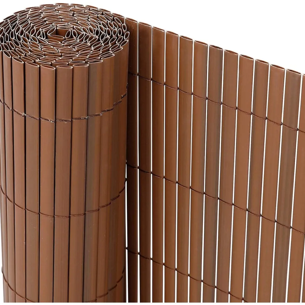 Ribelli Sichtschutzmatte, aus PVC, 120 x 400 cm, braun - B-Ware neuwertig