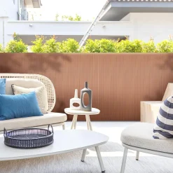Ribelli Sichtschutzmatte, aus PVC, 120 x 400 cm, braun - B-Ware neuwertig