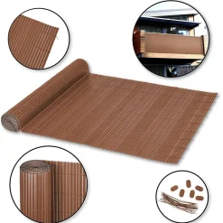 Ribelli Sichtschutzmatte, aus PVC, 80 x 300 cm, braun - B-Ware neuwertig