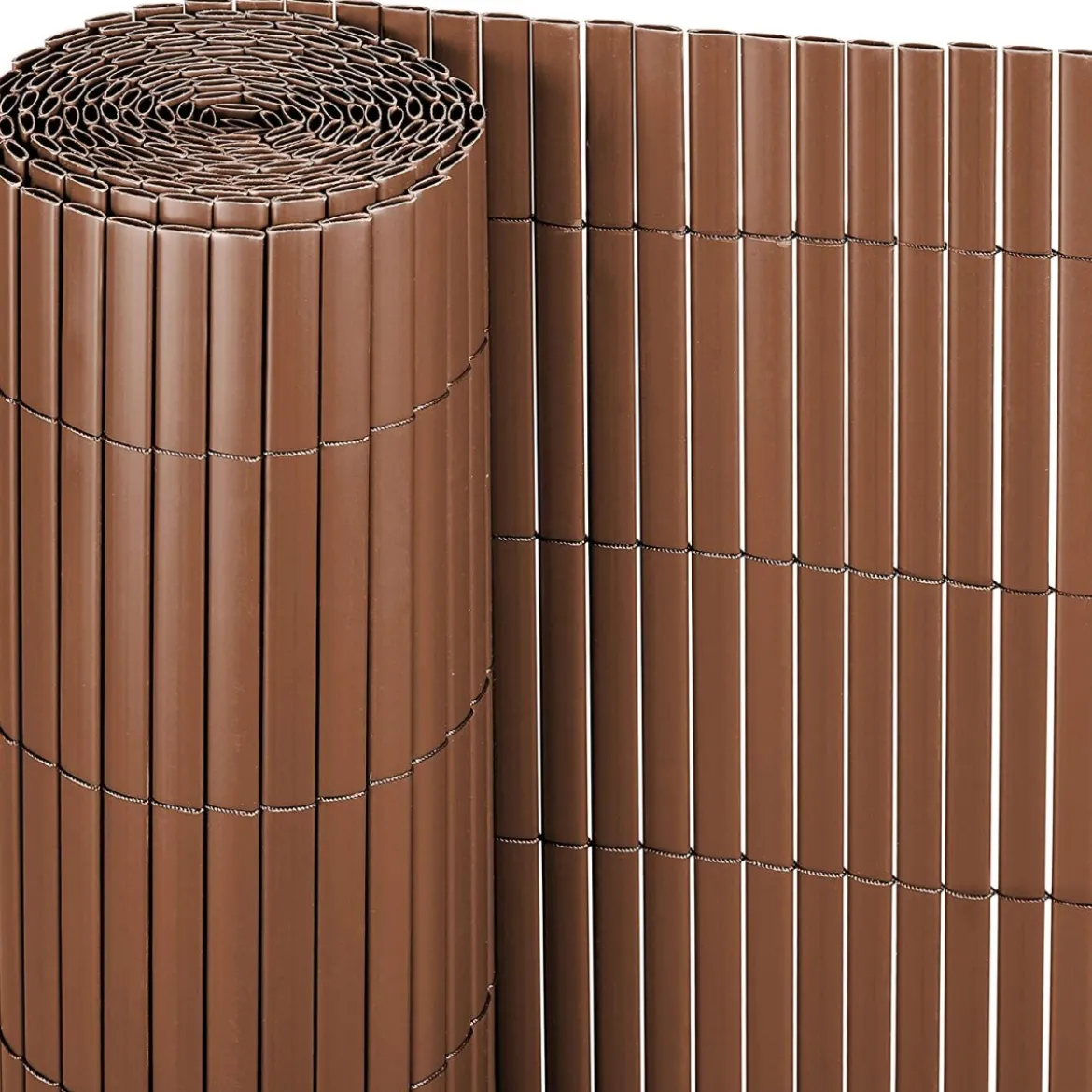 Ribelli Sichtschutzmatte, aus PVC, 80 x 300 cm, braun - B-Ware neuwertig