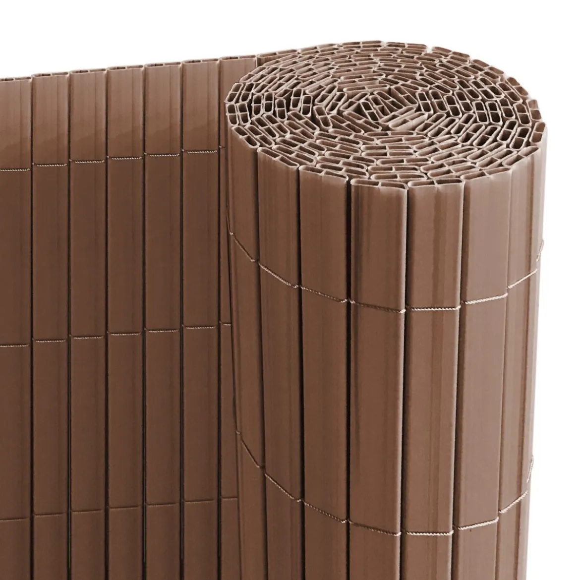 Ribelli Sichtschutzmatte Zaunsichtschutz PVC 0,8 x 3 m braun - B-Ware neuwertig