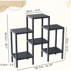 Ribelli 6-stufiges Blumenregal, grau - B-Ware sehr gut