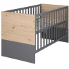 roba 'Anna' 2 in 1 Baby- & Beistellbett, 60 x 120 cm, anthrazit/Dekor in Kent Eiche - B-Ware