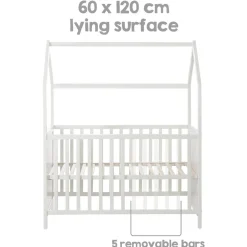 roba Hausbett, 60 x 120 cm, weiß - B-Ware sehr gut
