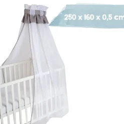 roba Himmel für Babybett, ca. 160 x 250 x 0,5 cm, hellgrau - B-Ware neuwertig