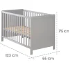 roba 2 in 1 Baby- & Beistellbett Hamburg, 60 x 120 cm, taupe - B-Ware sehr gut