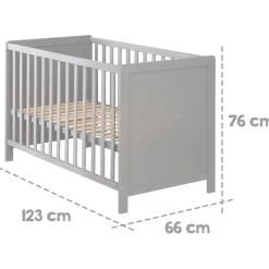 roba 2 in 1 Baby- & Beistellbett Hamburg, 60 x 120 cm, taupe - B-Ware sehr gut