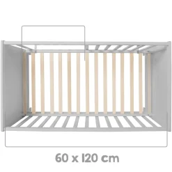 roba 2 in 1 Baby- & Beistellbett Hamburg, 60 x 120 cm, taupe - B-Ware sehr gut