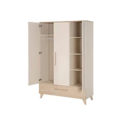 roba Kinderkleiderschrank 'Sidney' 3-türig, Cashmere / Dekor Eiche - B-Ware neuwertig