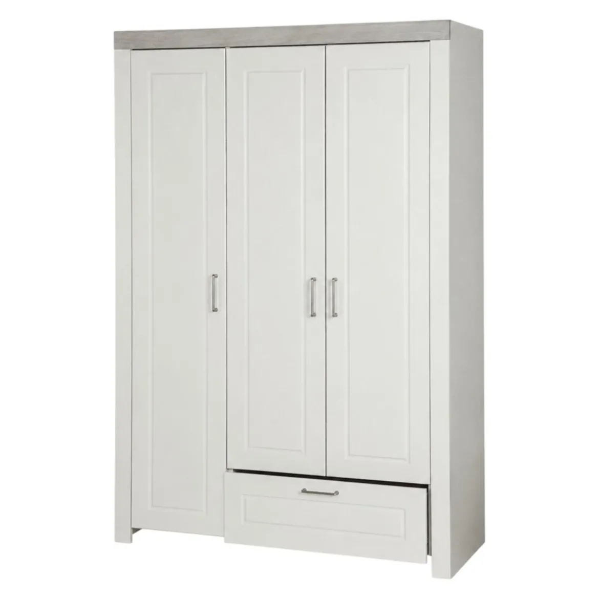 roba Kleiderschrank 'Felix', 3-türig, Weiß/Luna Elm - B-Ware sehr gut