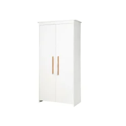 roba Kleiderschrank 'Lilo', 2-türig, weiß/natur - B-Ware neuwertig