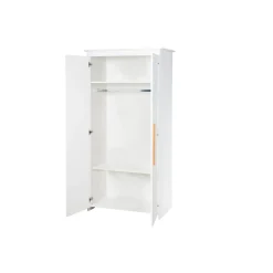 roba Kleiderschrank 'Lilo', 2-türig, weiß/natur - B-Ware sehr gut