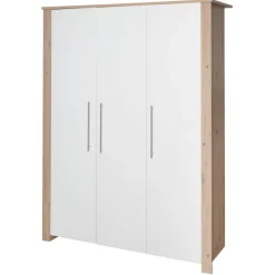 roba Kleiderschrank 'Malo', 3-türig, Weiß / Eichen-Dekor - B-Ware sehr gut