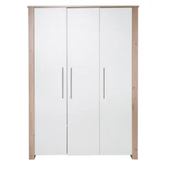 roba Kleiderschrank 'Malo', 3-türig, Weiß / Eichen-Dekor - B-Ware sehr gut