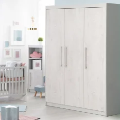 roba Kleiderschrank 'Maren 2', 3-türig, Lichtgrau/weiß - B-Ware sehr gut