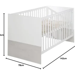 roba Kombi-Kinderbett Julia, 70 x 140 cm, weiß/Eiche - B-Ware neuwertig