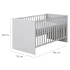 roba Kombi-Kinderbett Lea, 70 x 140 cm, grau - B-Ware
