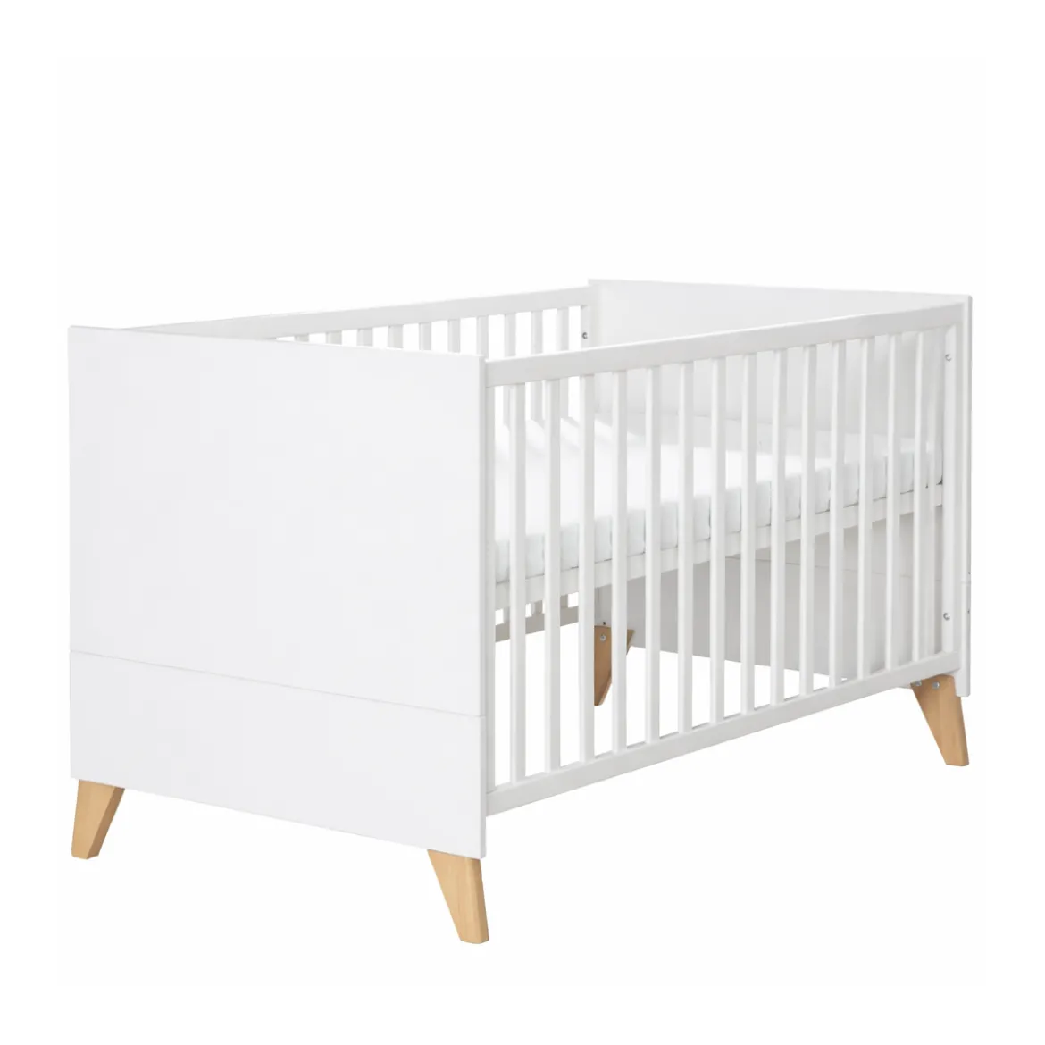 roba Kombi-Kinderbett Leon, umbaufähig, 70 x 140 cm, weiß/natur - B-Ware sehr gut