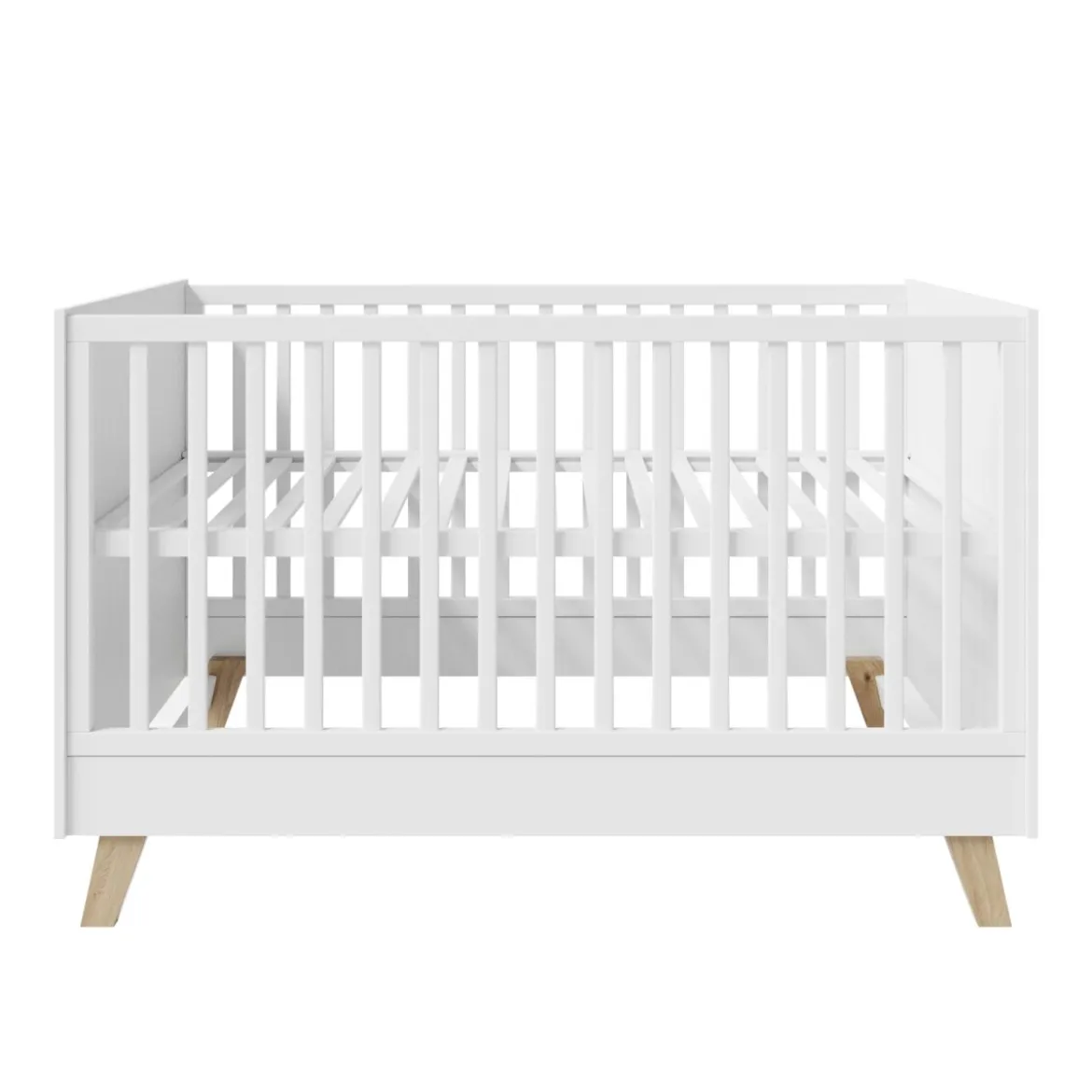 roba Kombi-Kinderbett 'Smile', 70 x 140 cm, Füße aus Eiche massiv / weiß - B-Ware sehr gut