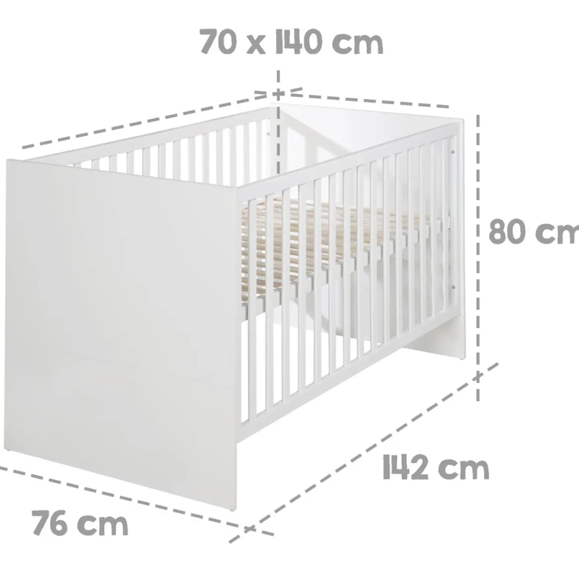 roba 'Lilo' Kombi-Kinderbett, 70 x140 cm, weiß - B-Ware